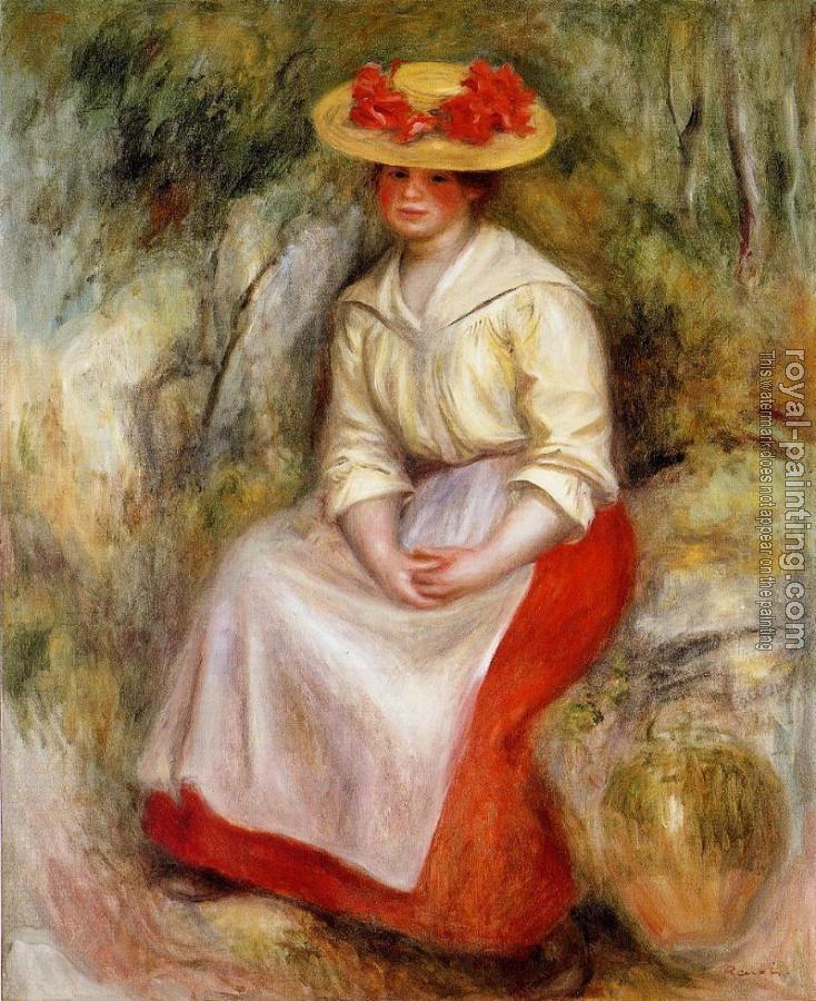 Pierre Auguste Renoir : Gabrielle in a Straw Hat